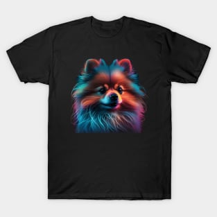 Neon Pomeranian Dog T-Shirt